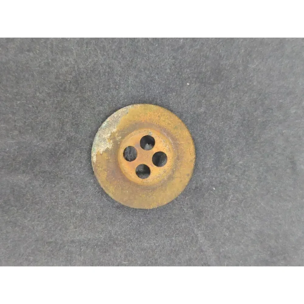 LOT HH of 10 Antique Vintage Victorian Brass Mixed Materials Buttons ESTATE FIND